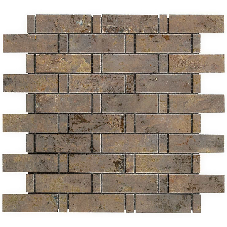 Portrait Copper 1x3 Weave Matte Porcelain Mosaic Tile