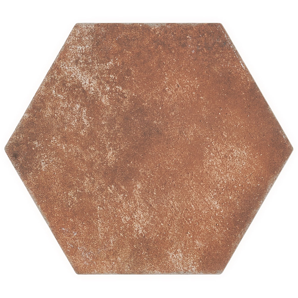 Terra Pompeii Marron Brown 8" Hexagon Matte Porcelain Tile