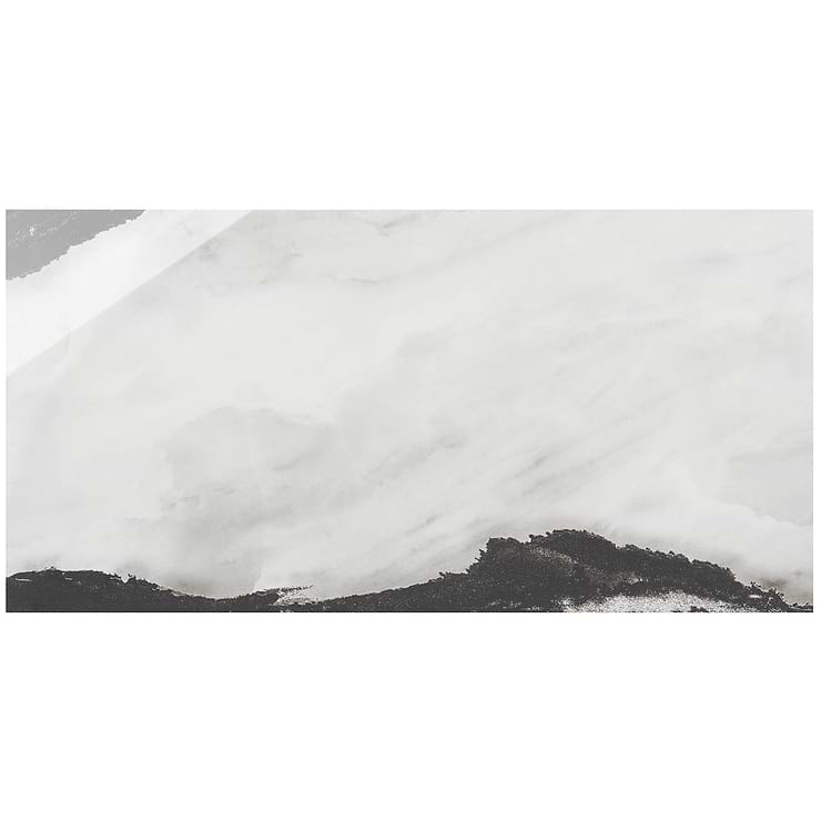 DreamStone Panda White 12x24 Polished Porcelain Tile