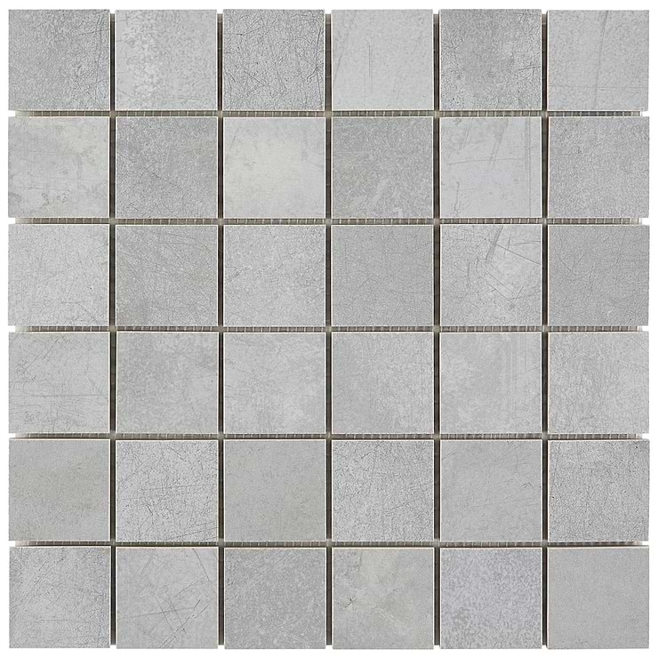 Bond Excalibur Medium Gray 2x2 Matte Porcelain Mosaic Tile