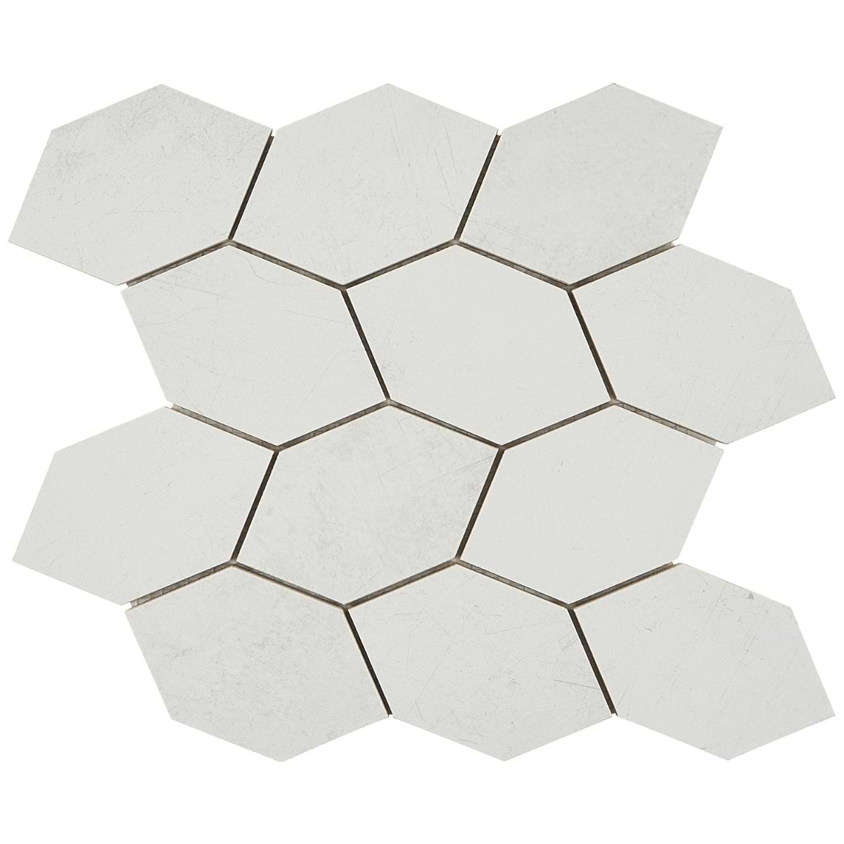 Bond Palladium Light Gray Foliage Matte Porcelain Mosaic Tile