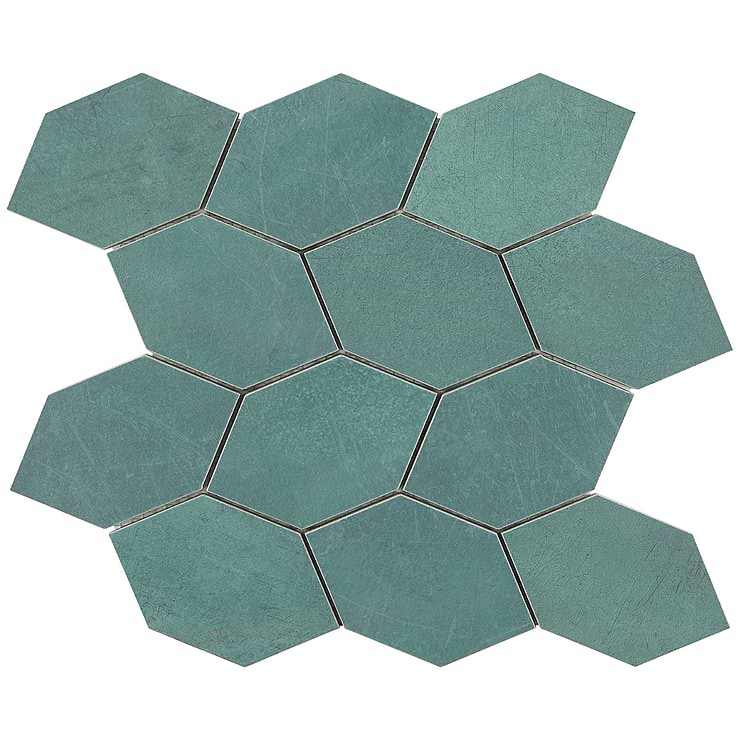 Bond Viridum Green Foliage Matte Porcelain Mosaic Tile