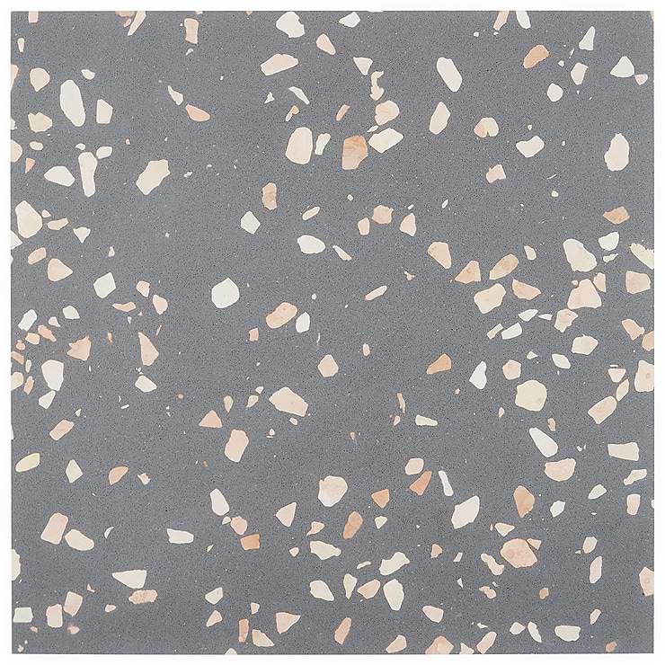 Terrazzo Italy Dolce Grande Gray 24x24 Honed Terrazzo Tile