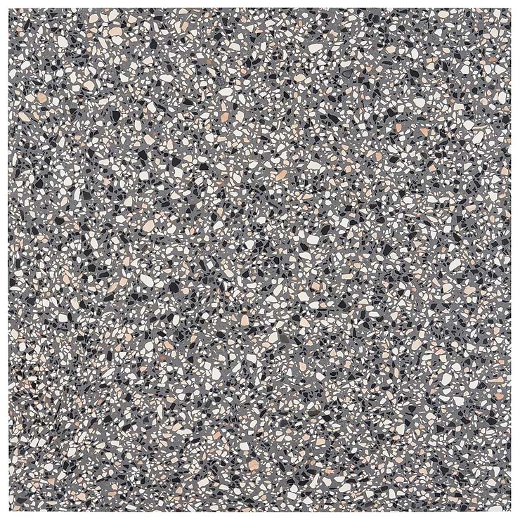 Terrazzo Italy Dolce Mora Gray 24x24 Honed Terrazzo Tile