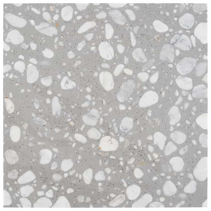 Terrazzo Italy Sacra Grigio Gray 24x24 Honed Terrazzo Tile