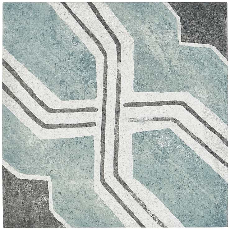 Alesso Deco Iberia Green 8x8 Matte Porcelain Tile