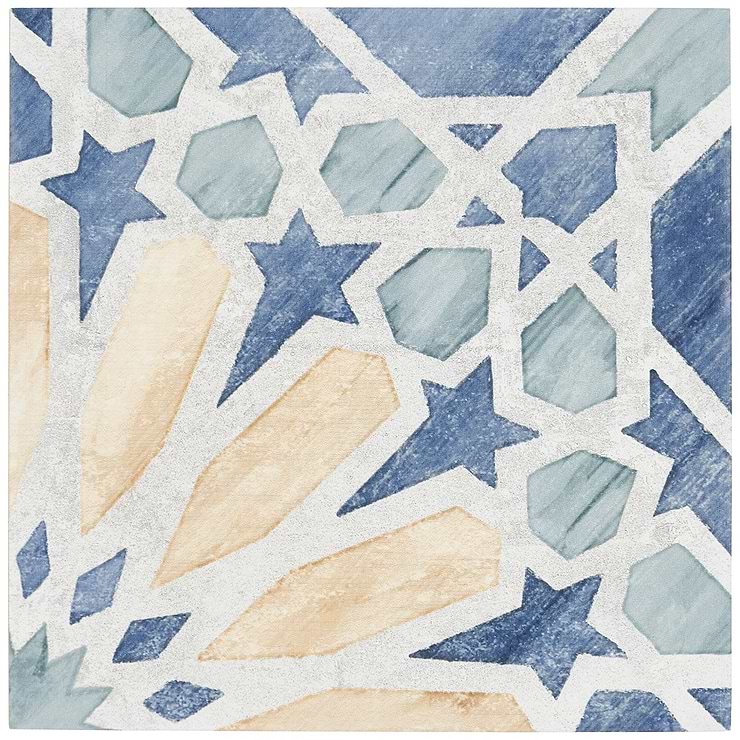 Alesso Deco Marla Multicolor 8x8 Matte Porcelain Tile