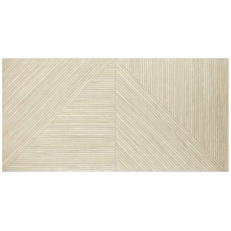 Enso Oak 24x48 Ribbed Matte Porcelain Wood Look Tile