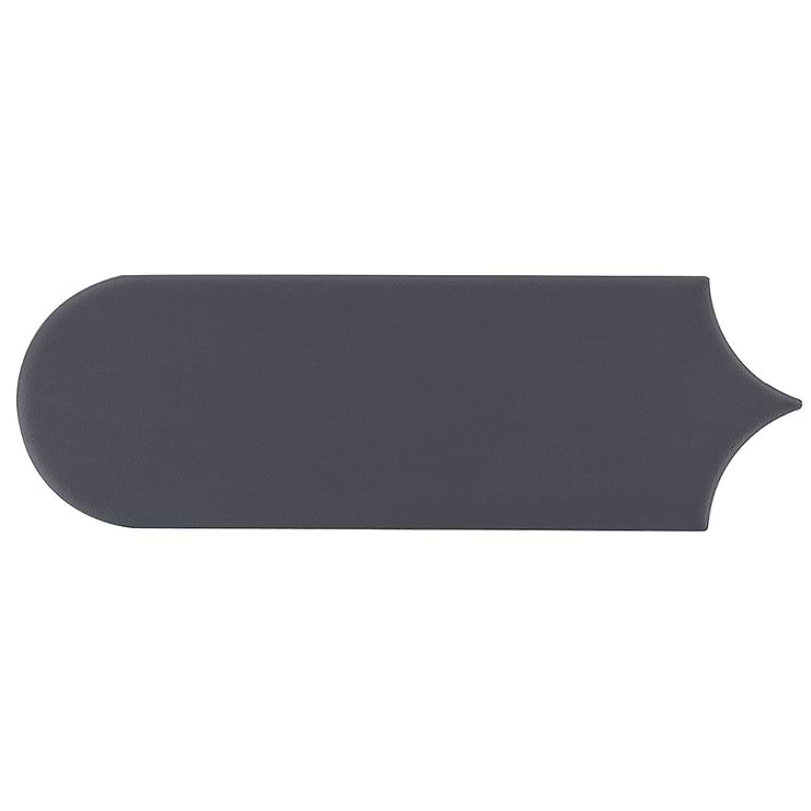 Parry Charcoal 3x8 Fishscale Matte Ceramic Wall Tile
