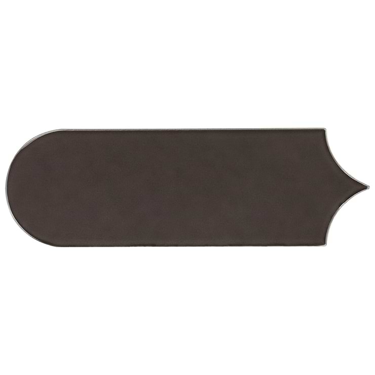 Parry Charcoal 3x8 Fishscale Glossy Ceramic Wall Tile