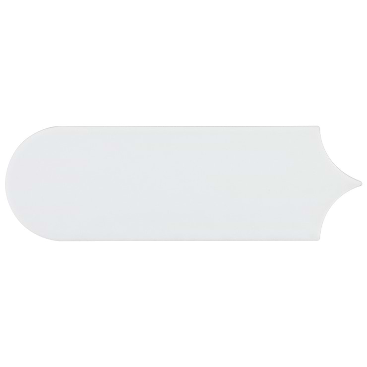 Parry White 3x8 Fishscale Matte Ceramic Wall Tile