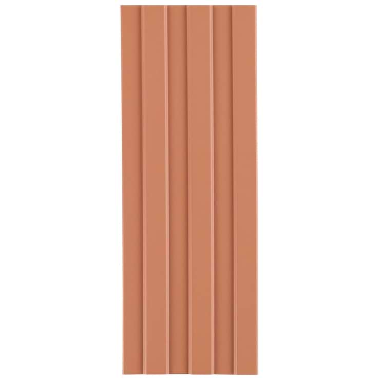 Bariano Terracotta 6x16 Fluted 3D Matte Porcelain Tile