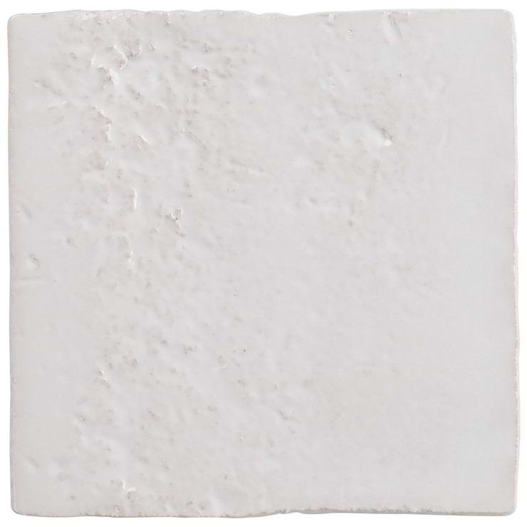 Navari White 5x5 Textured Glossy Ceramic Tile