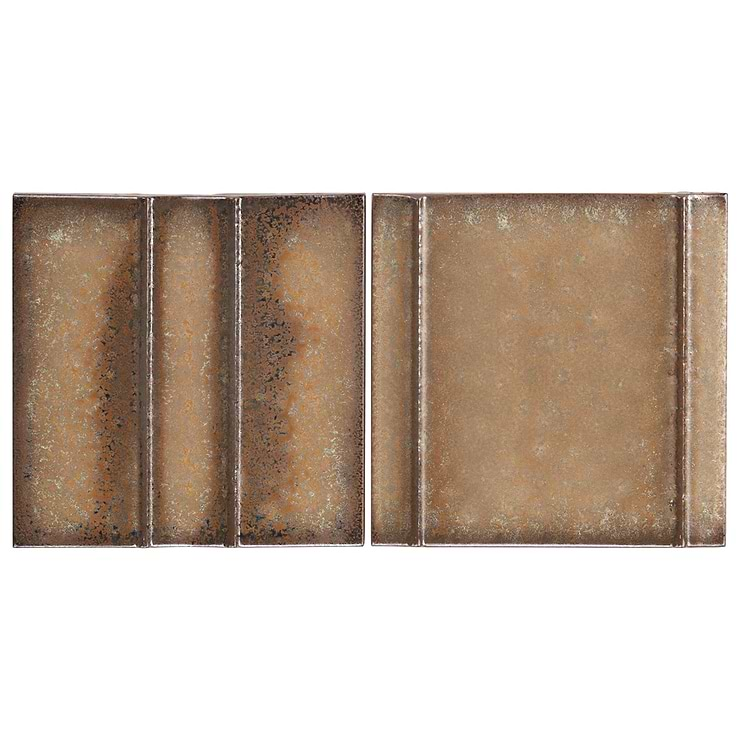 Kinro Golden Brown 6x6 3D Metallic Look Matte Porcelain Tile