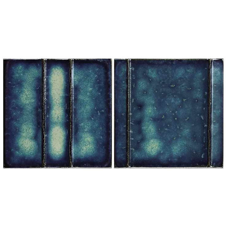 Kinro Ocean Blue 6x6 3D Metallic Look Matte Porcelain Tile