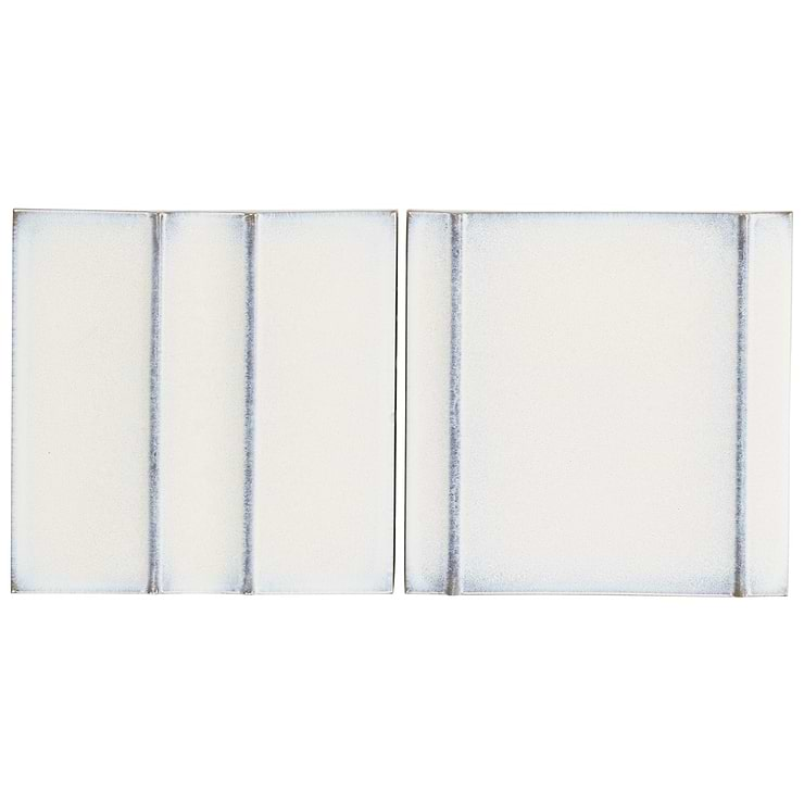 Kinro Snow White 6x6 3D Polished Porcelain Tile