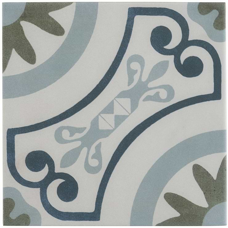 Lapaz White Garden 9x9 Matte Porcelain Tile 