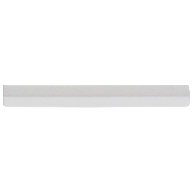 Born White .5x5 L-Shape Quarter Round Matte Ceramic Pencil Liner