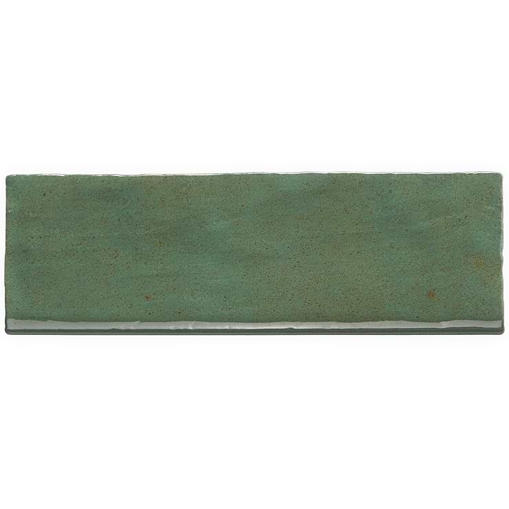 Portmore Green 3x8 Glossy Ceramic Bullnose