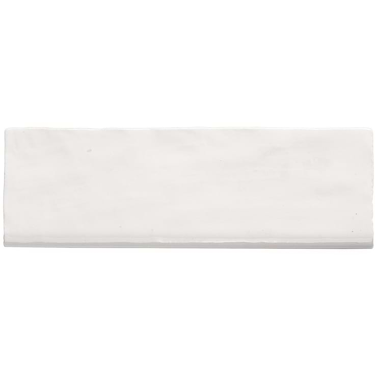 Portmore White 3x8 Glossy Ceramic Bullnose