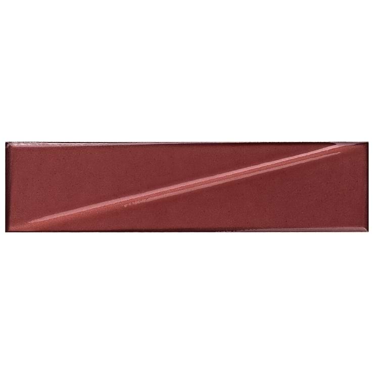 Axelle Ruby Red 3x12 3D Glossy Ceramic Subway Tile