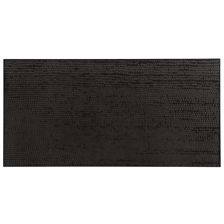 Rethink Decoro Leather Black 12x24 Textured Matte Porcelain Tile