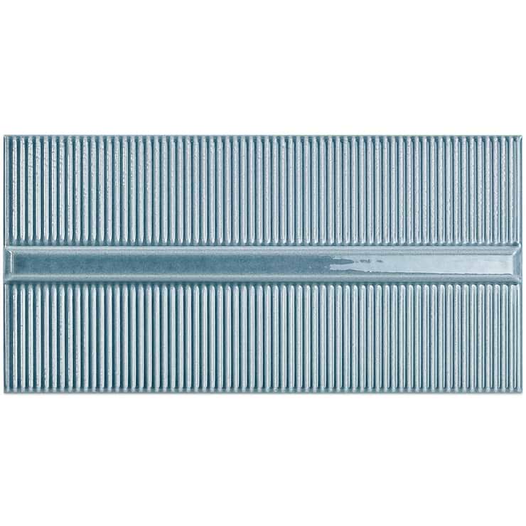 Vector Reverb Azul 4x8 Polished Ceramic Tile