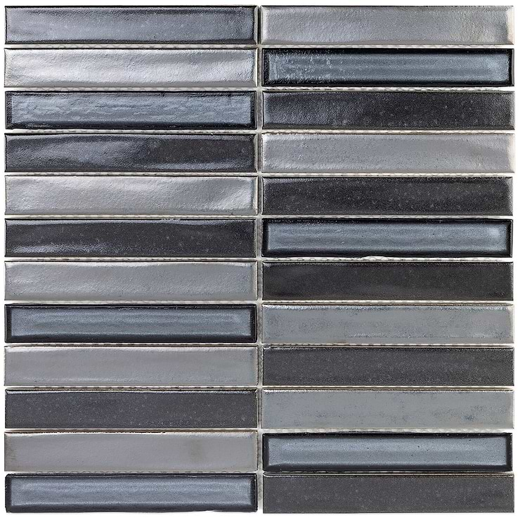 Vibrato Shadow Metallic Ceramic and Glass Mosaic Tile