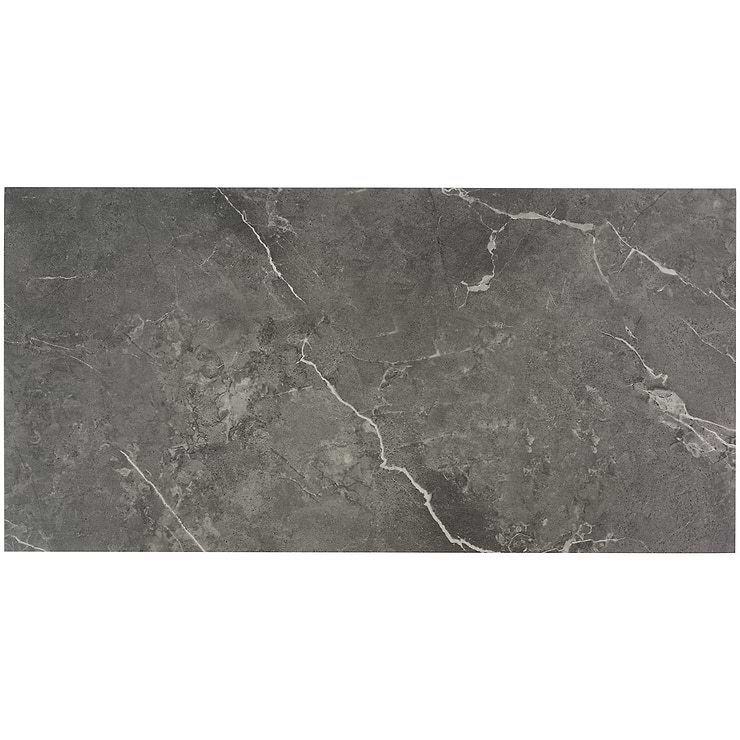 Katone Chauny Marble Dark Gray 18x36 Glue Down Luxury Vinyl Tile