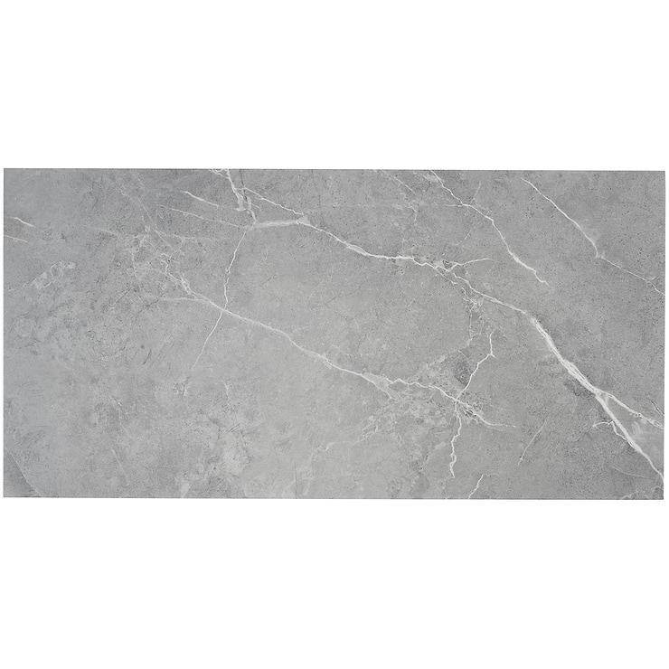 Katone Chauny Marble Medium Gray 18x36 Glue Down Luxury Vinyl Tile