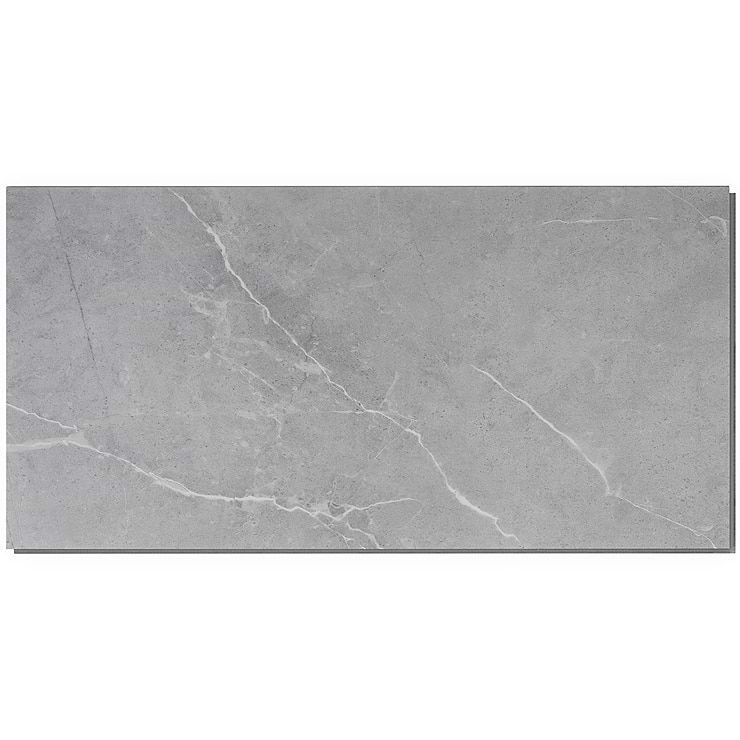 Optoro Chauny Marble Medium Gray 28mil Wear Layer Rigid Core Click 12x24 Luxury Vinyl Tile