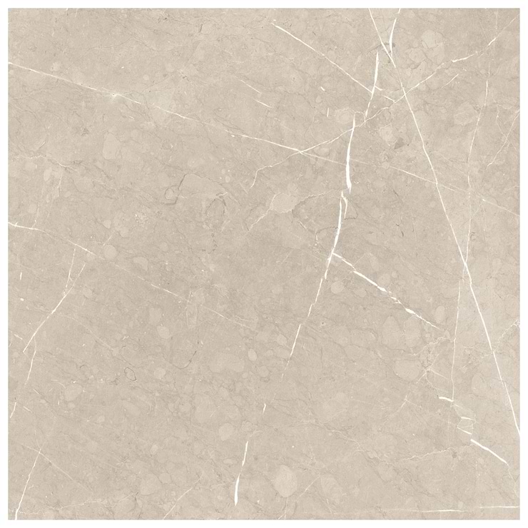 Autograph Crema Beige 48x48 Marble Look Satin Porcelain Tile