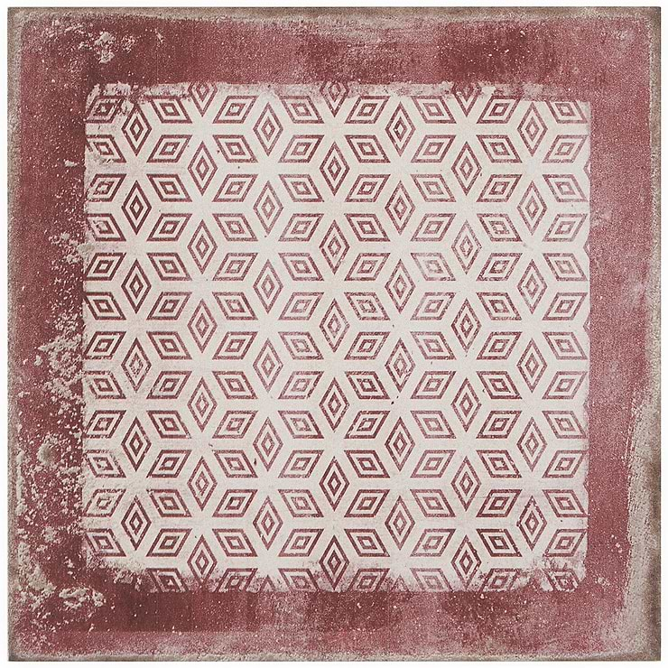 Los Lunas Deco Pink Rose 8x8 Matte Porcelain Tile