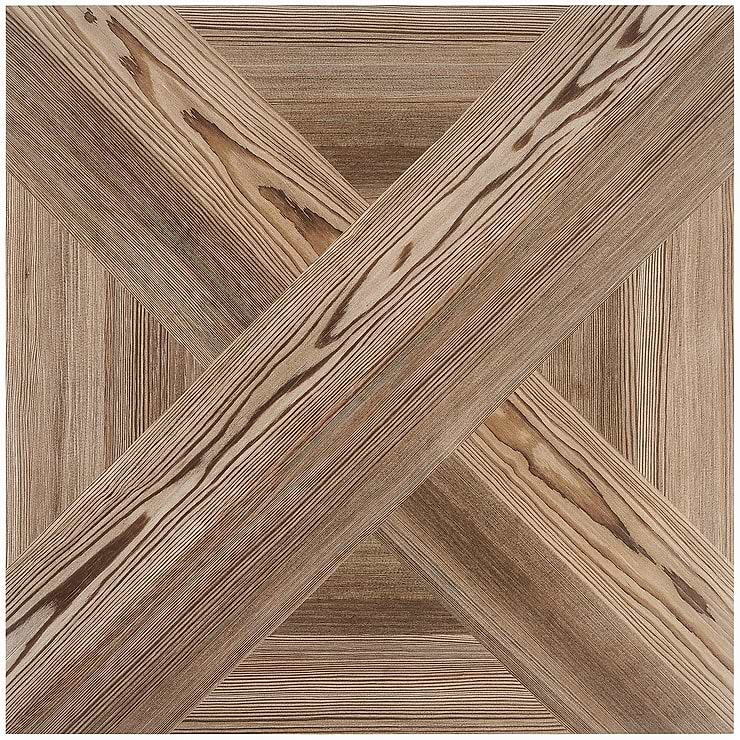 Barberry Decor Nocciola 24x24 Matte Wood Look Porcelain Floor and Wall Tile