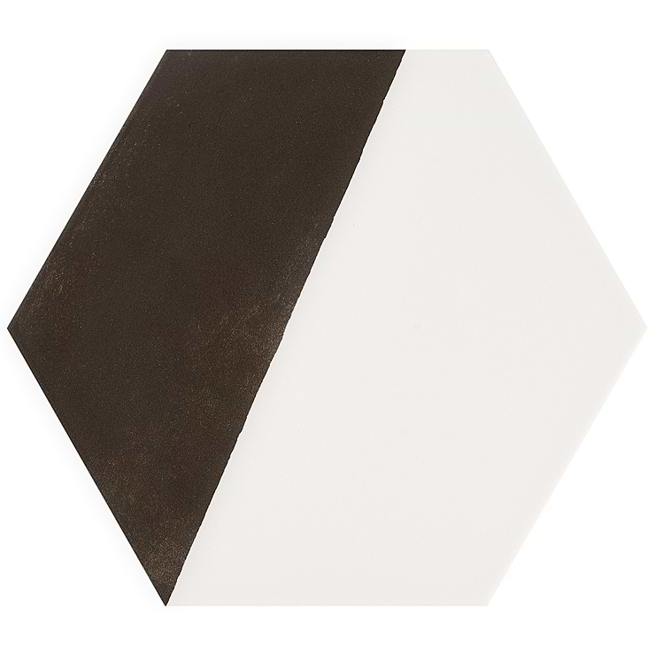 HexArt Pop Nero 8" Hexagon Matte Porcelain Tile