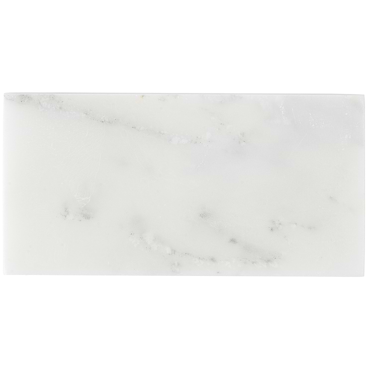 Asian Statuary White 3x6 Polished Marble Subway Tile