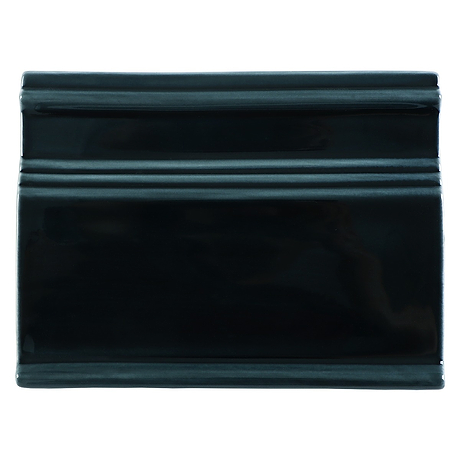 Nabi Midnight Blue Green 6x8 Crackled Glossy Glass Base Molding