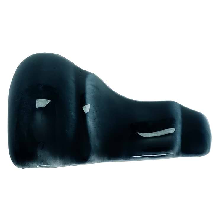 Nabi Midnight Blue Green 1x2 Crackled Glossy Glass Corner Piece for Chair Rail Liner