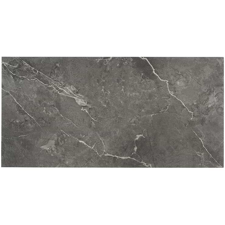 Katone Chauny Marble Dark Gray 18x36 Glue Down Luxury Vinyl Tile