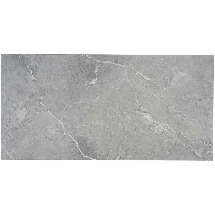 Katone Chauny Marble Medium Gray 18x36 Glue Down Luxury Vinyl Tile