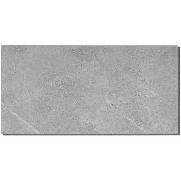 Optoro Juneau Sandstone Medium Gray 28mil Wear Layer Rigid Core Click 12x24 Luxury Vinyl Tile