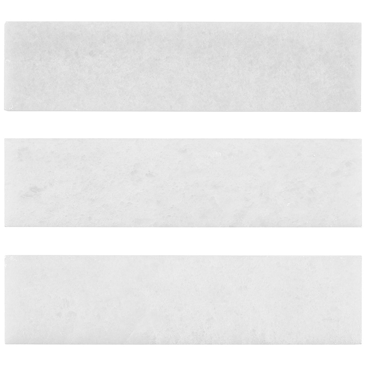 Snow White 3x12 Polished Marble Tile