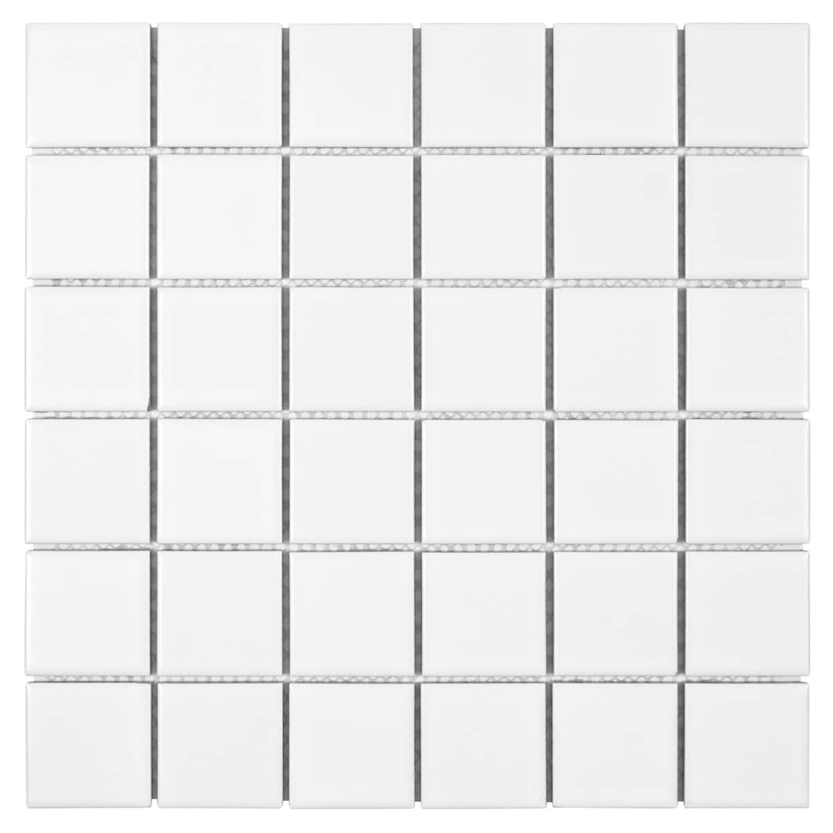 Serenity White 2x2 Matte Porcelain Mosaic Tile