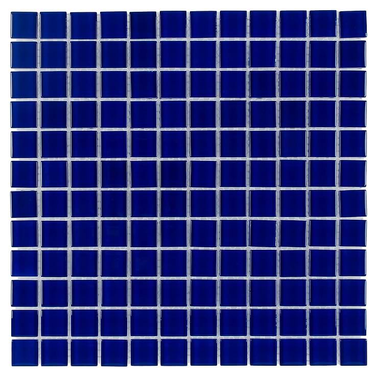 Watercolors Marine Blue 1x1 Glass Mosaic