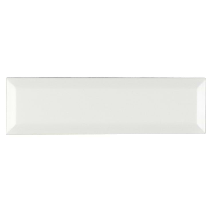 Astoria Beveled Dreamy White Matte 3x9 Ceramic Subway Wall Tile