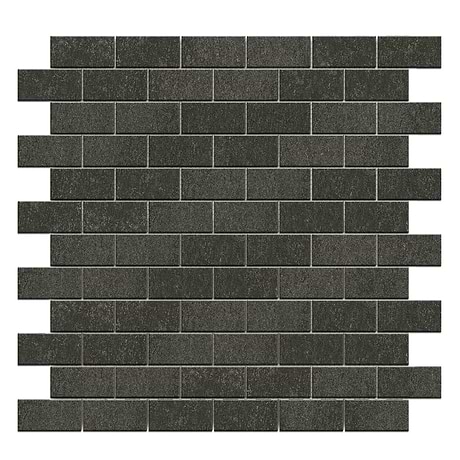 Karo Black 1X2 Porcelain Mosaic