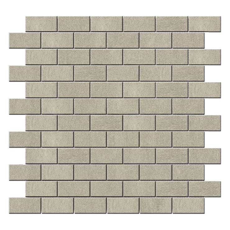 Karo Gray Light 1X2 Matte Porcelain Mosaic