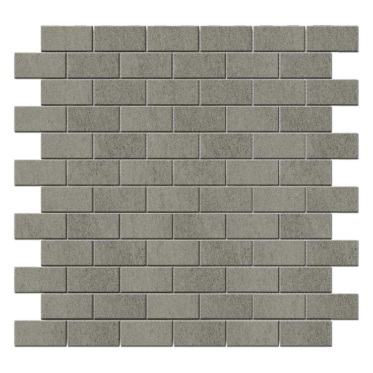 Karo Olive Gray 1X2 Matte Porcelain Mosaic