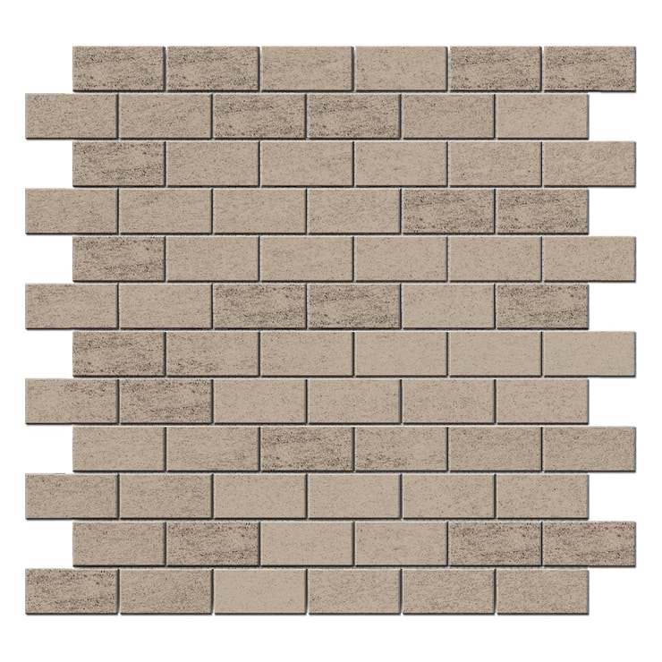 Karo Taupe 1X2 Matte Porcelain Mosaic