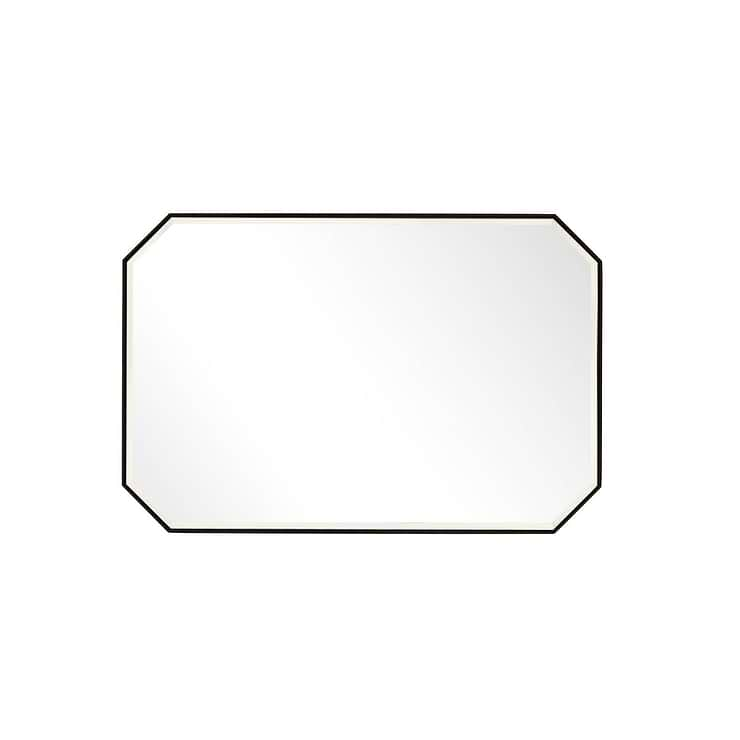 James Martin Vanities Rohe Matte Black 24x36" Octagonal Mirror